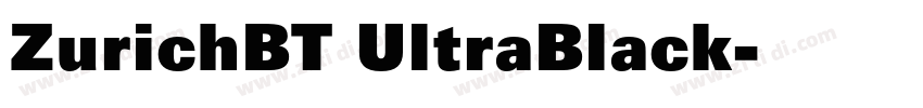 ZurichBT UltraBlack字体转换